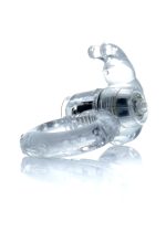 Pierścień-Rabbit Vibro CockRing Clear - obrazek 3