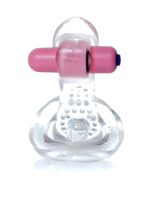 Pierścień-Tongue Vibro CockRing Clear - obrazek 5
