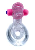 Pierścień-Tongue Vibro CockRing Clear - obrazek 8