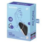 Wibrator - Love Triangle Air Pulse Stimulator + Vibration Black - obrazek 7