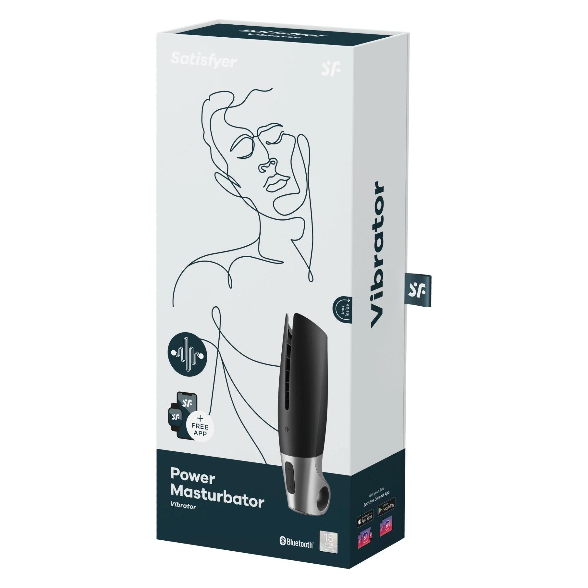 73-4037332 Power Masturbator black silver - obrazek 1