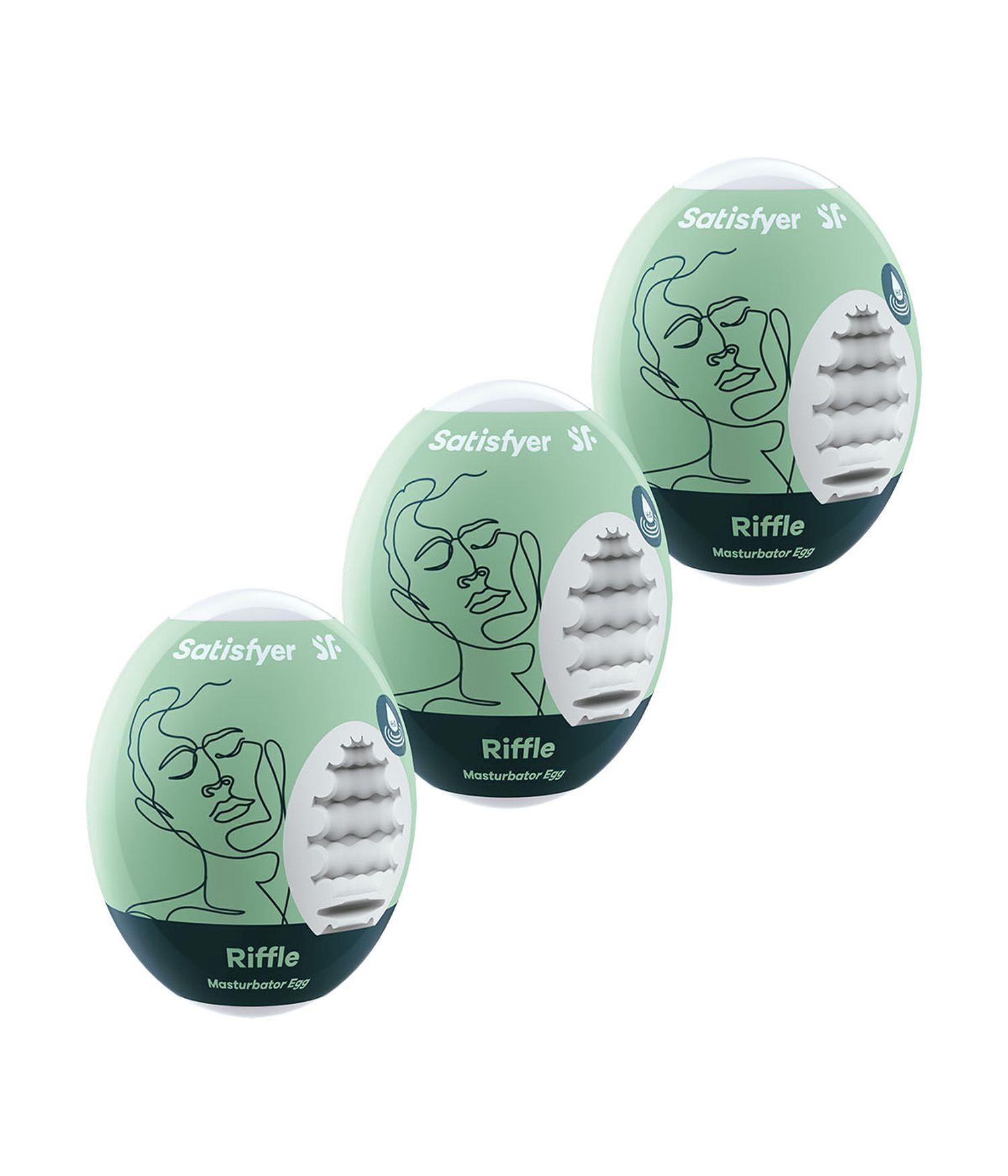 73-9043446 Masturbator-Eggs (set of 3 Riffle) - obrazek 1