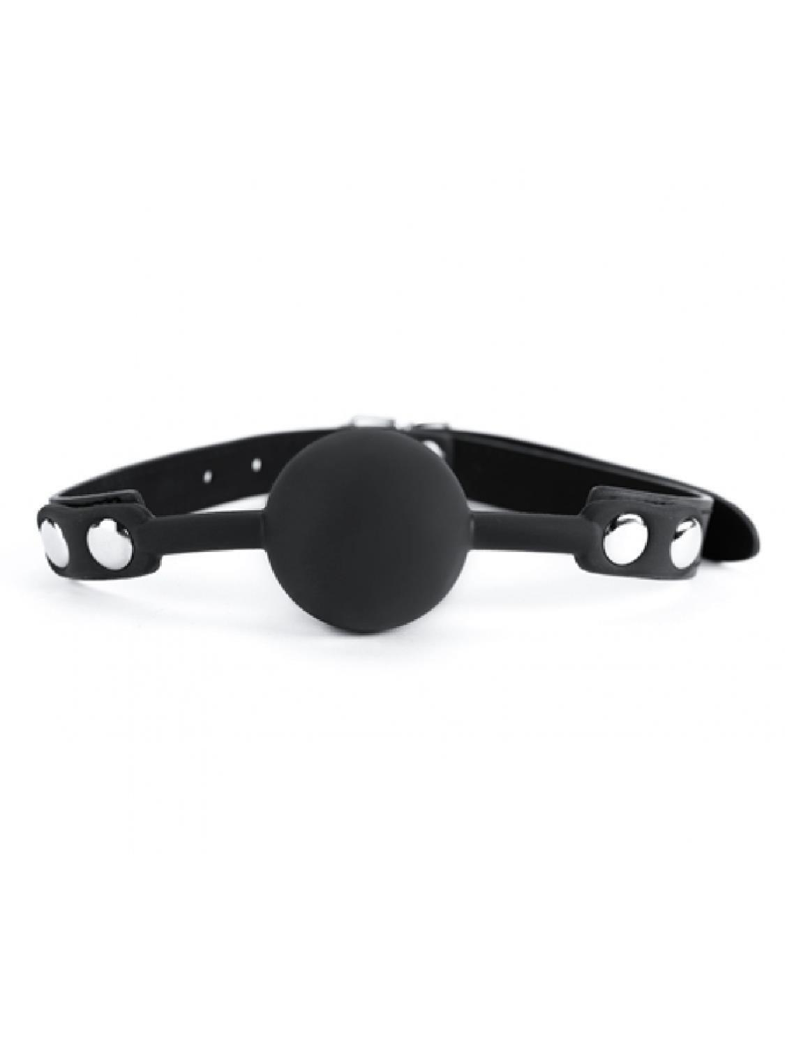 79-AF-1008 Black Silicone Ball Gag - obrazek 1