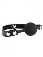 Black Silicone Ball Gag - obrazek 2