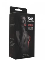 Red Silicone Ball Gag Leopard - obrazek 3