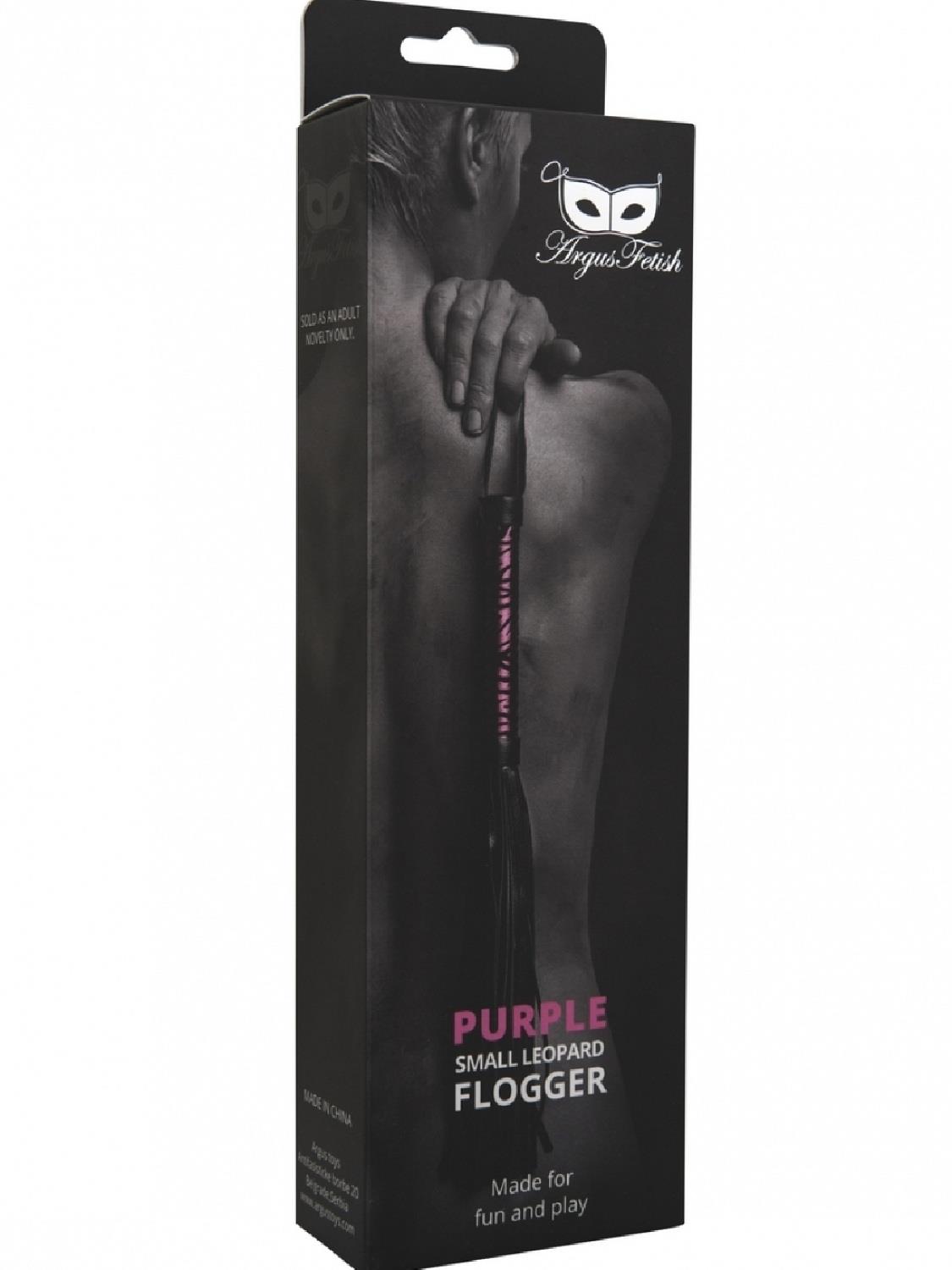 79-AF-1023_2 Purple Small Leopard Flogger - obrazek 1