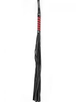 Black Red Long Stripe Flogger - obrazek 2