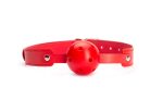 Red Breathable Ball Gag - obrazek 2