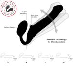 SEMI-REALISTIC BENDABLE STRAP-ON PURPLE - S - obrazek 3
