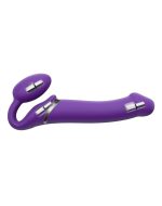 VIBRATING STRAP-ON - M - PURPLE - obrazek 4