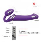 VIBRATING STRAP-ON - M - PURPLE - obrazek 5