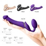 VIBRATING STRAP-ON - M - PURPLE - obrazek 9