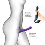 VIBRATING STRAP-ON - L - PURPLE - obrazek 6