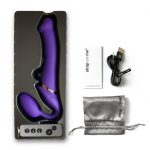 VIBRATING STRAP-ON - L - PURPLE - obrazek 9