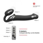 VIBRATING STRAP-ON - M - BLACK - obrazek 4