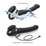 VIBRATING STRAP-ON - M - BLACK - obrazek 7