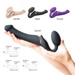 VIBRATING STRAP-ON - M - BLACK - obrazek 8