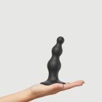 DILDO PLUG BEADS BLACK - S - obrazek 3