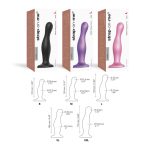 DILDO PLUG CURVY METALLIC SUGAR PINK- S - obrazek 4