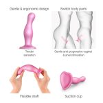 DILDO PLUG CURVY METALLIC SUGAR PINK- S - obrazek 5