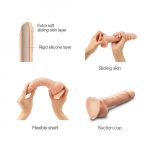 SLIDING SKIN REALISTIC DILDO VANILLA M - obrazek 3