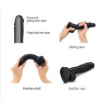 SLIDING SKIN REALISTIC DILDO BLACK M - obrazek 4