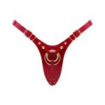 LEATHERETTE HARNESS FABULOUS - ONE SIZE - RED GLOSSY