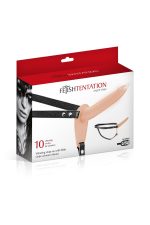 SIMPLE STRAP-ON VIBRATING FLESH STRAP-ON DILDO - obrazek 2