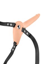 SIMPLE STRAP-ON VIBRATING FLESH STRAP-ON DILDO - obrazek 4