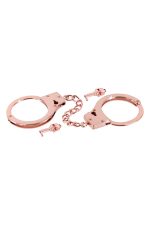 Menottes pour poignets en métal or rose - obrazek 4
