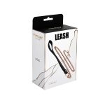 Metal and leather chain leash - obrazek 2