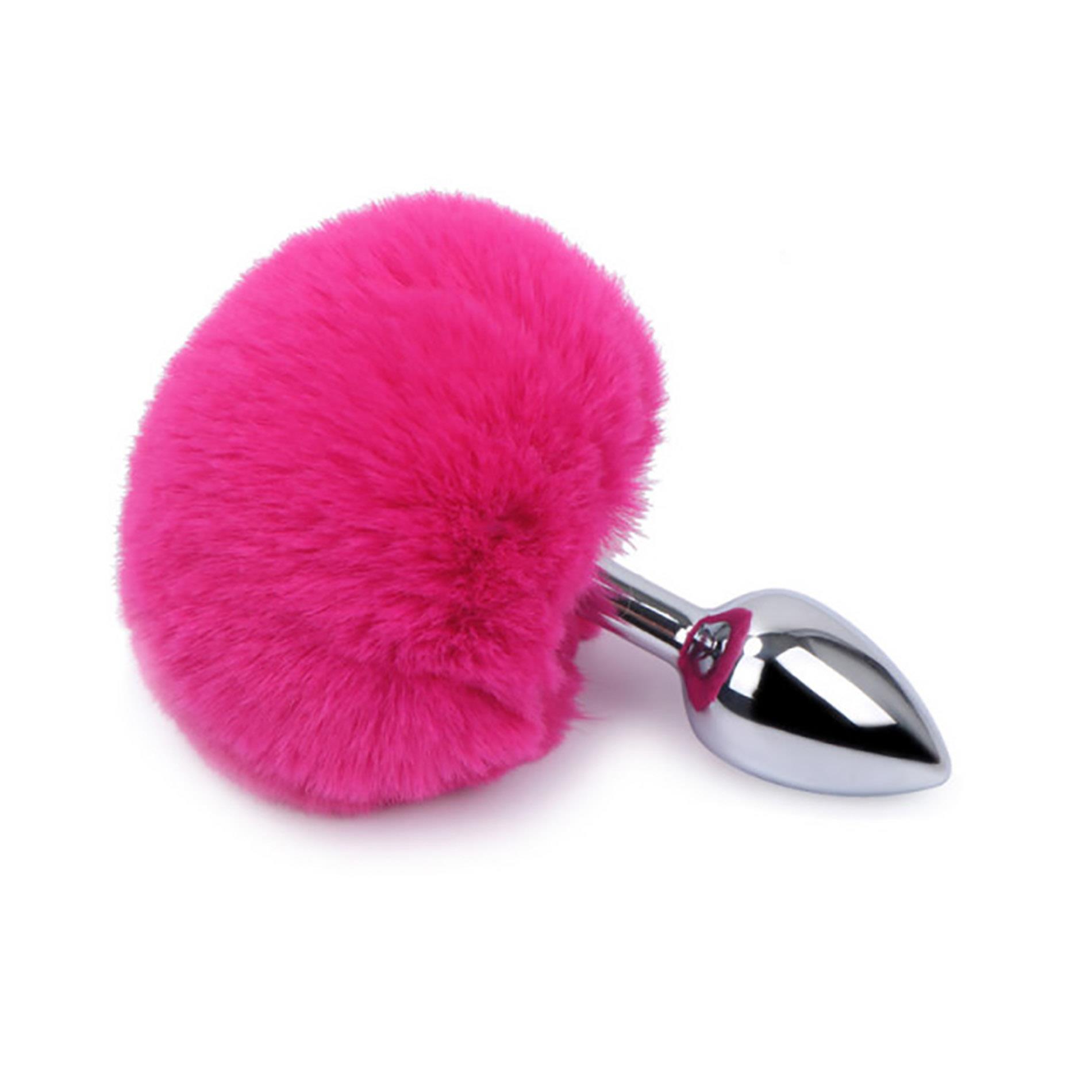 94-ft001013_01 BUTT PLUG pink bunny tail - obrazek 1