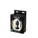 Black Butt Plug with White Diamond - obrazek 3