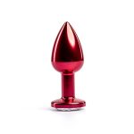 Red Butt Plug with White Diamond - obrazek 2