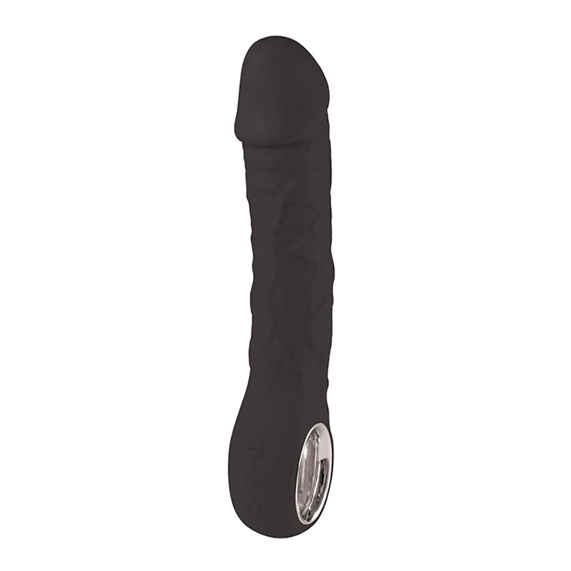 94-ft001103_01 Black vibrator - 10 different modes of vibration and heating function - obrazek 1