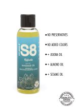 S8 Massage Oil 125ml French Plum & Egyptian Cotton - obrazek 2