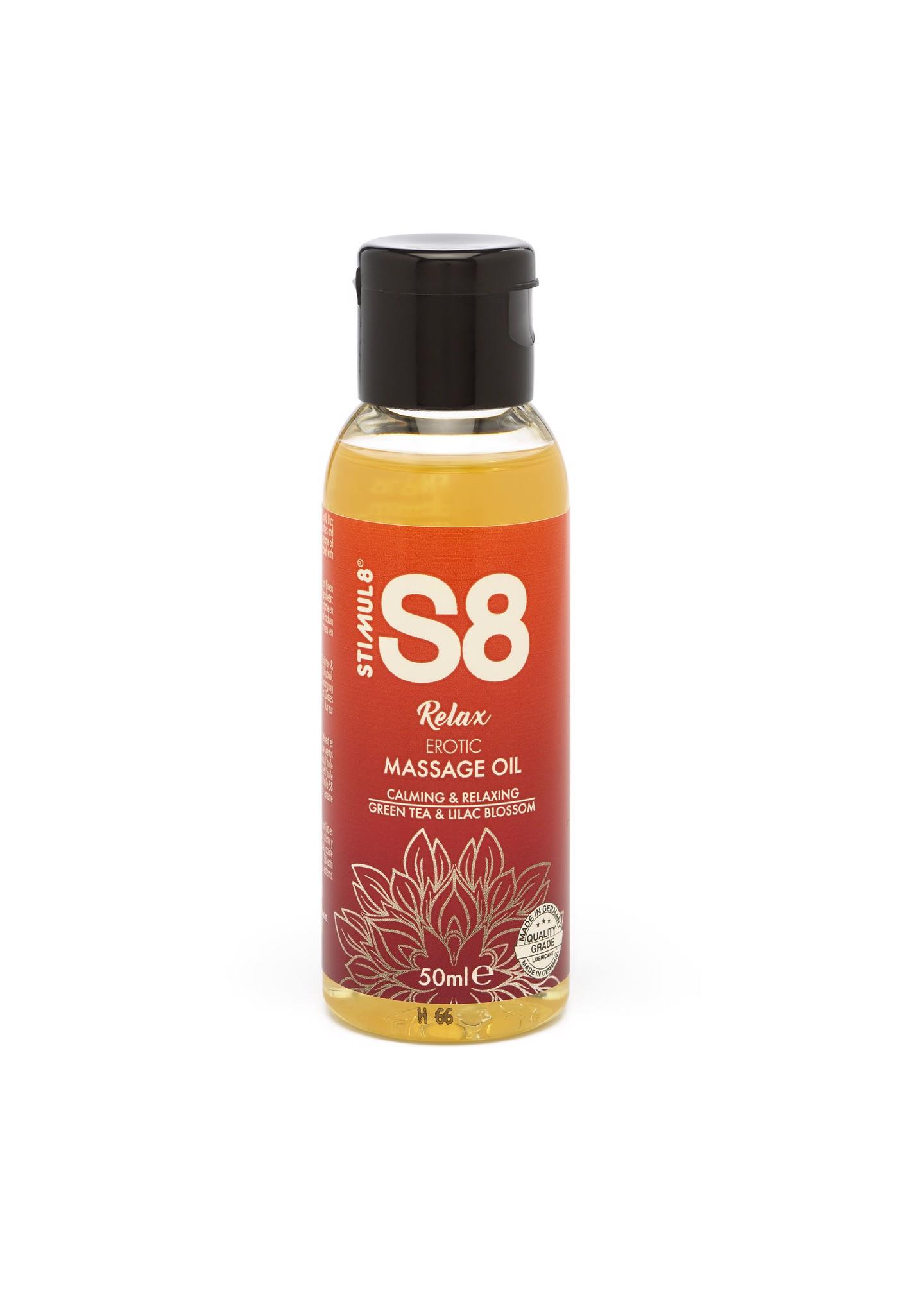 97426_570_01 S8 Massage Oil 50ml Green Tea & Lilac Blossom - obrazek 1