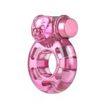 BAILE - Vibrating Cock Ring Bear Pink - obrazek 2