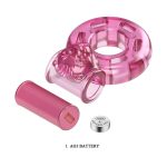 BAILE - Vibrating Cock Ring Bear Pink - obrazek 5