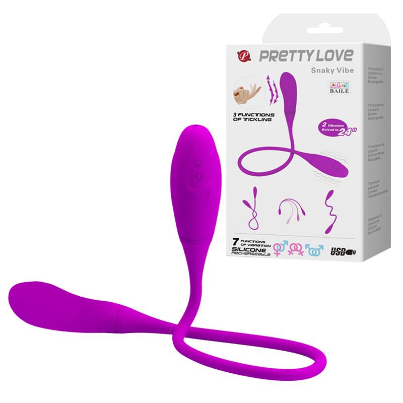 BI-014327-3 PRETTY LOVE -Snaky Vibe, 7 vibration functions 3 tickling functions Bendable - obrazek 1