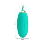 PRETTY LOVE - JENNY Dream chaser 1, Green, Wireless remote control 12 vibration functions - obrazek 4