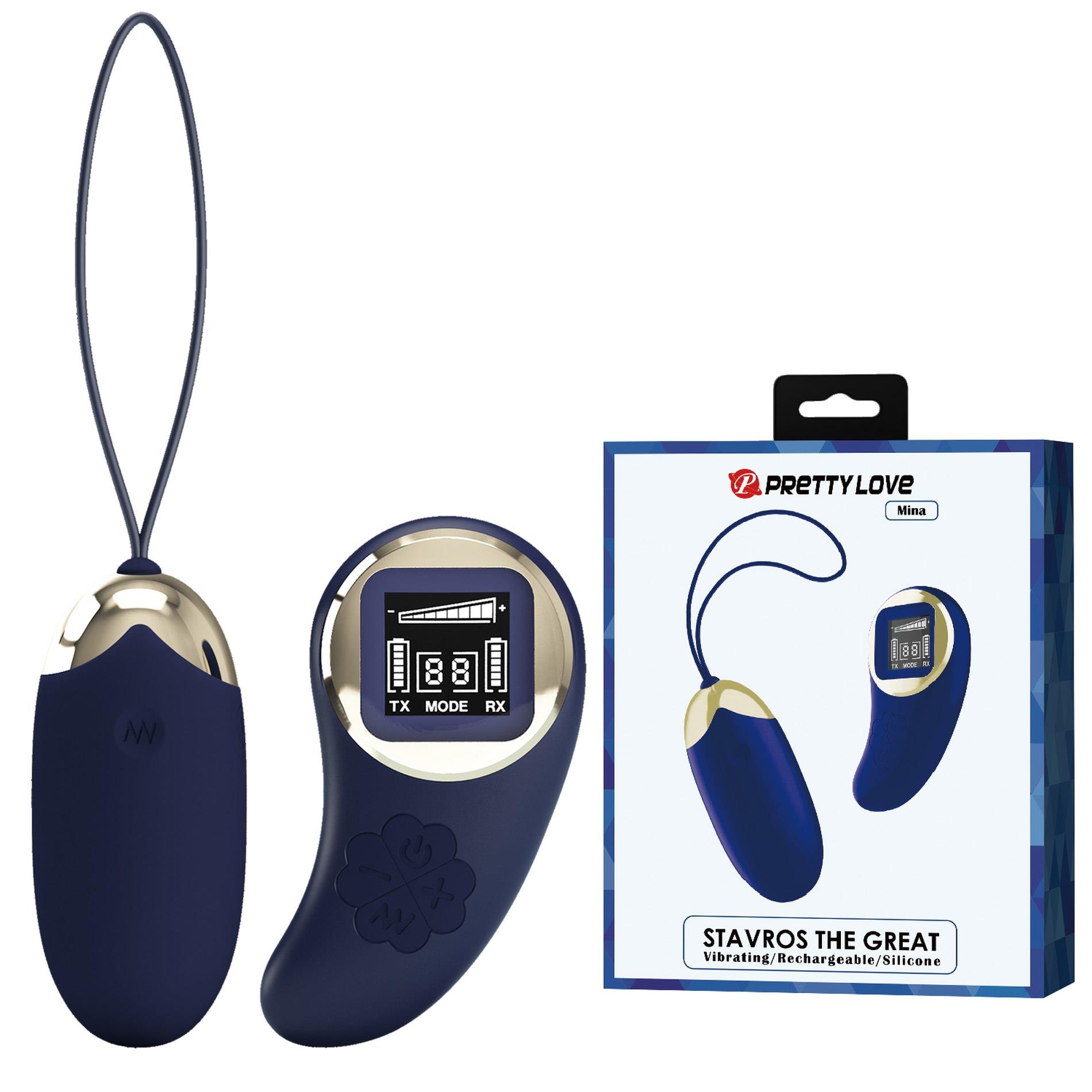 BI-014362W-LED PRETTY LOVE - Mina-10 vibration functions 9 speed levels, Wireless remote control - obrazek 1