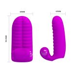 PRETTY LOVE - Abbott Double finger silicone Vibrator - obrazek 5