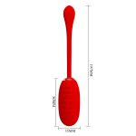 PRETTY LOVE - KIRK EGG Red 12 function vibrations - obrazek 9