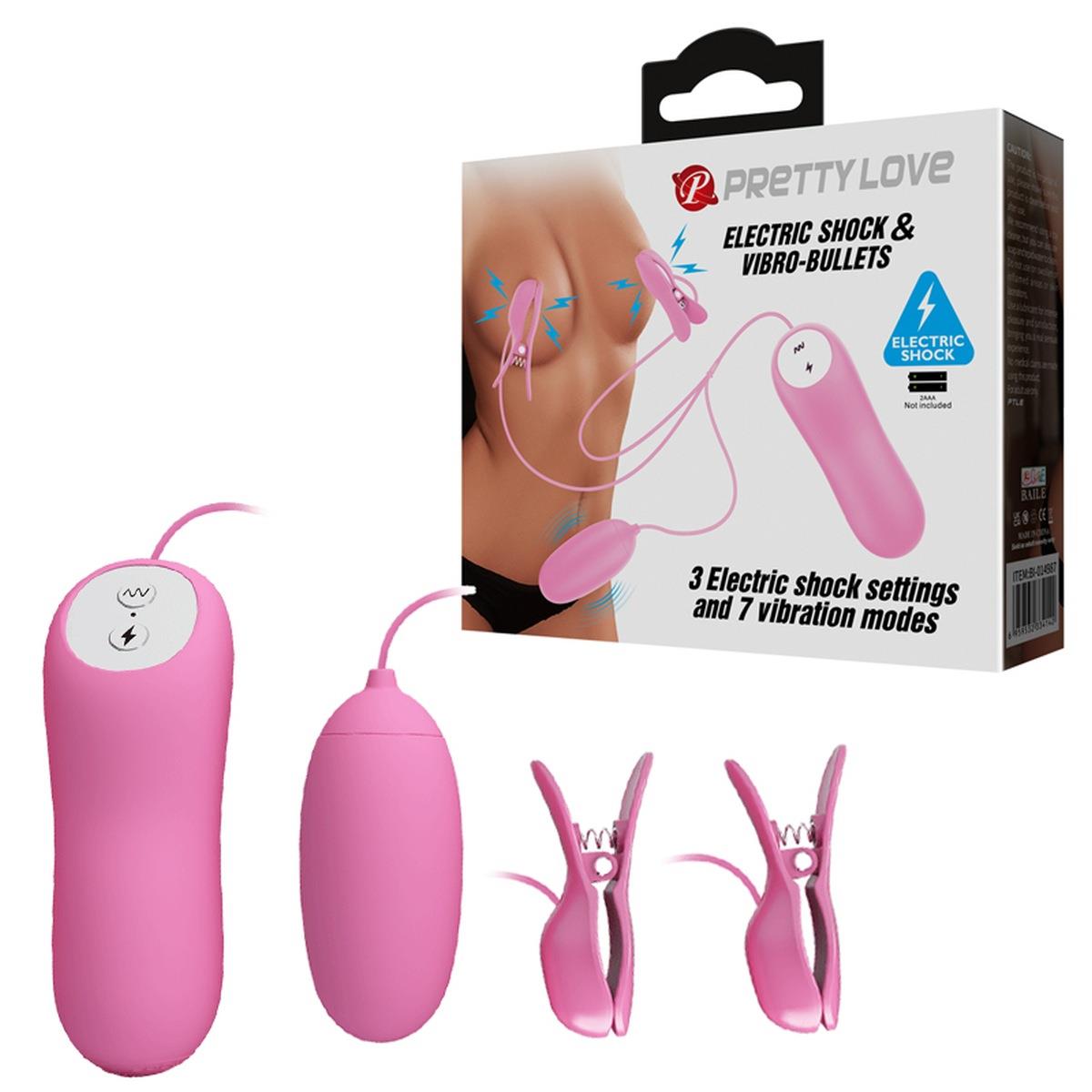 BI-014987 PRETTY LOVE - ELECTRIC SHOCK & VIBRO-BULLETS, 7 vibration functions 3 electric shock functions - obrazek 1
