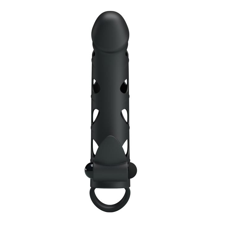 BI-026215 PRETTY LOVE - Vibrating Penis Sleeve with Ball Strap - obrazek 1