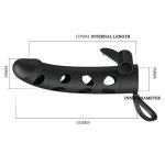 PRETTY LOVE - Vibrating Penis Sleeve with Ball Strap - obrazek 3