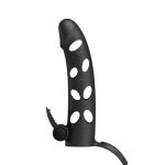 PRETTY LOVE - Vibrating Penis Sleeve with Ball Strap - obrazek 5
