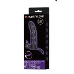 PRETTY LOVE - Vibrating Penis Sleeve with Ball Strap - obrazek 6