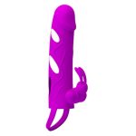 PRETTY LOVE - PENIS SLEEVE WITH BALL STRAP vibration PURPLE - obrazek 2
